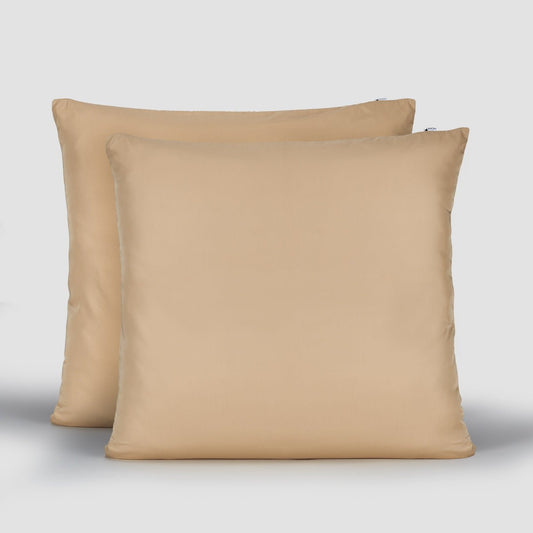 Federa 100% bambù Momo Cotton beige 80x80 cm – ultra morbida, finitura satinata, sostenibile e traspirante