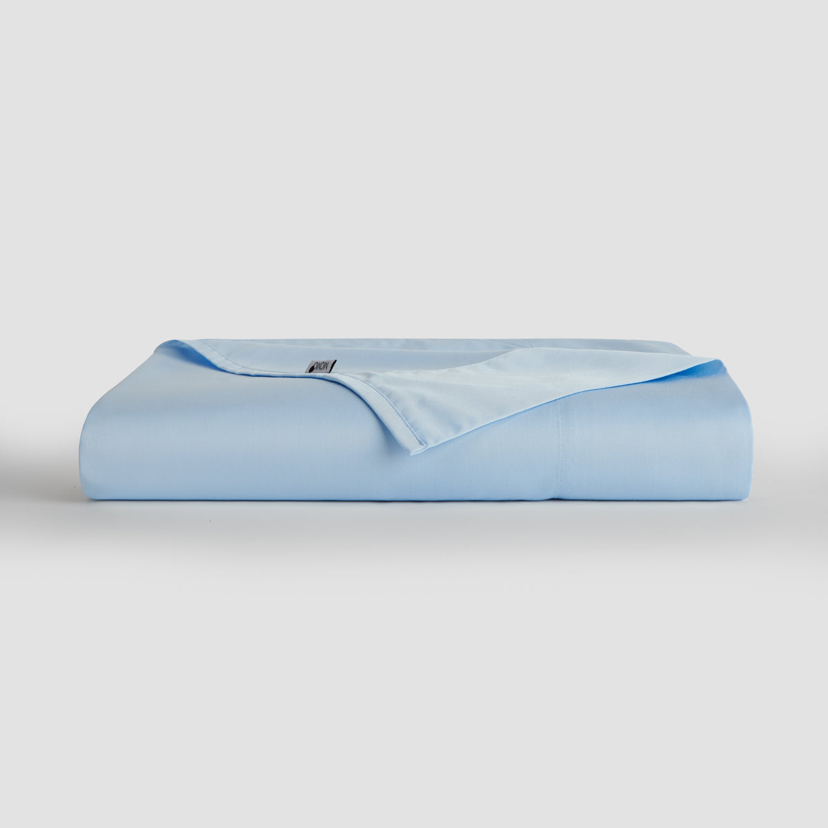Lençol de cima azul bébé bambu roupa de cama by Momo Cotton – tecido de cetim 300 fios, suave, respirável e sustentável.