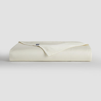 Lençol de cima branco pérola bambu roupa de cama by Momo Cotton – tecido de cetim 300 fios, suave, respirável e sustentável.